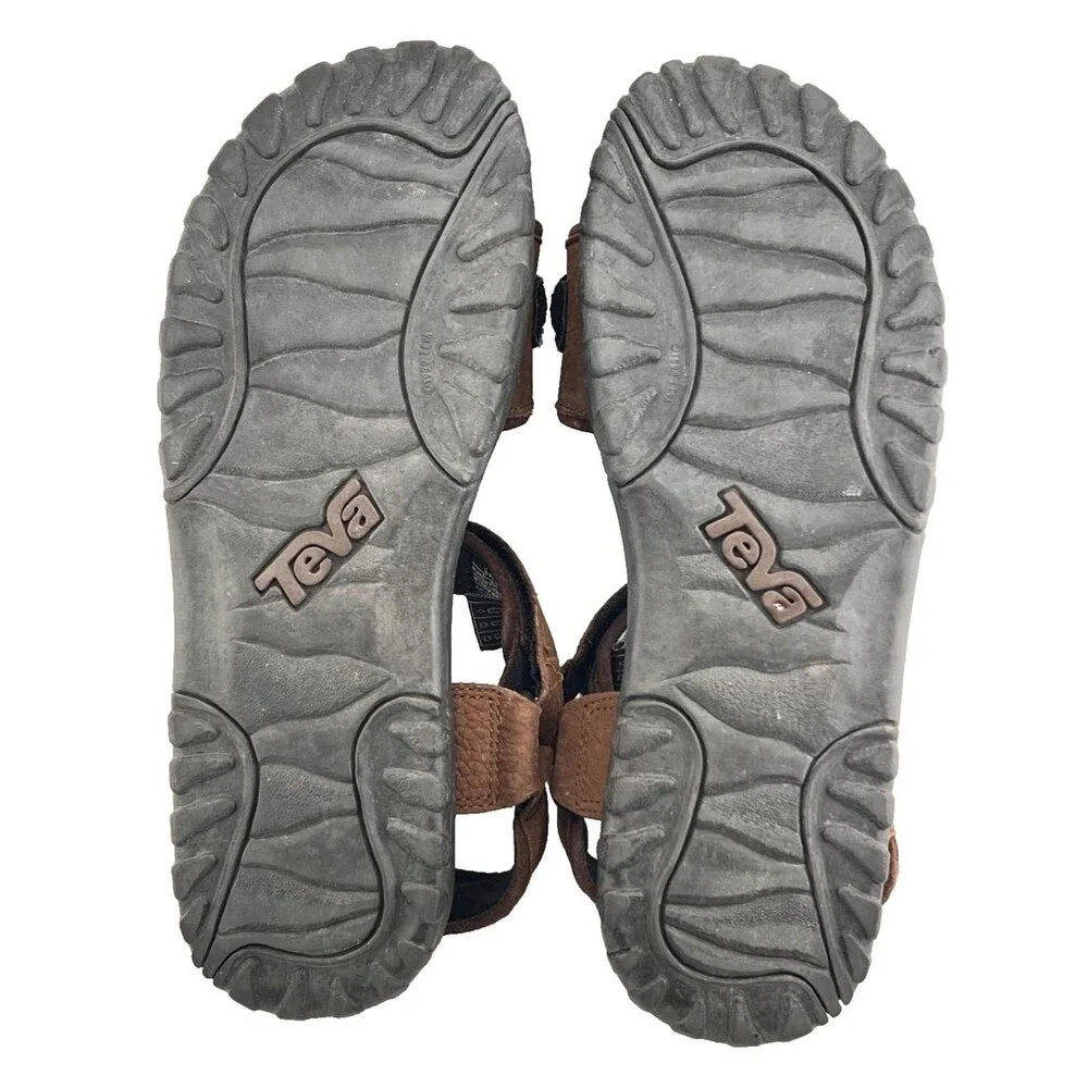 TEVA Brown Leather Sandals Women's 11 Outdoor Trail Summer Travel Garden 1371